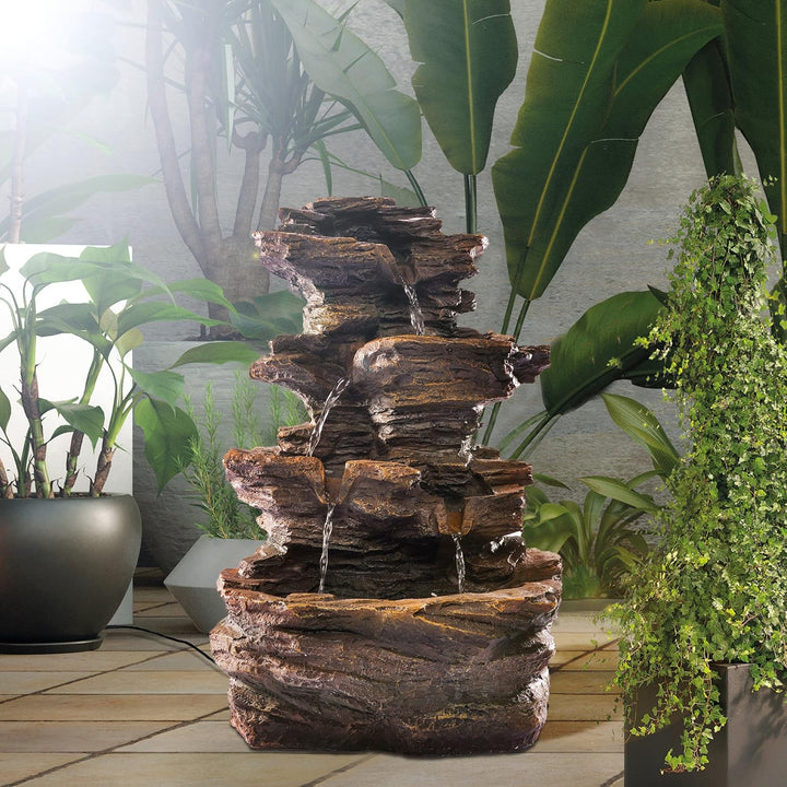 Solar Gartenbrunnen Rock Fountain - extragrosses 5 Watt Solarmodul, Solarpumpe mit Direktbetrieb - 3