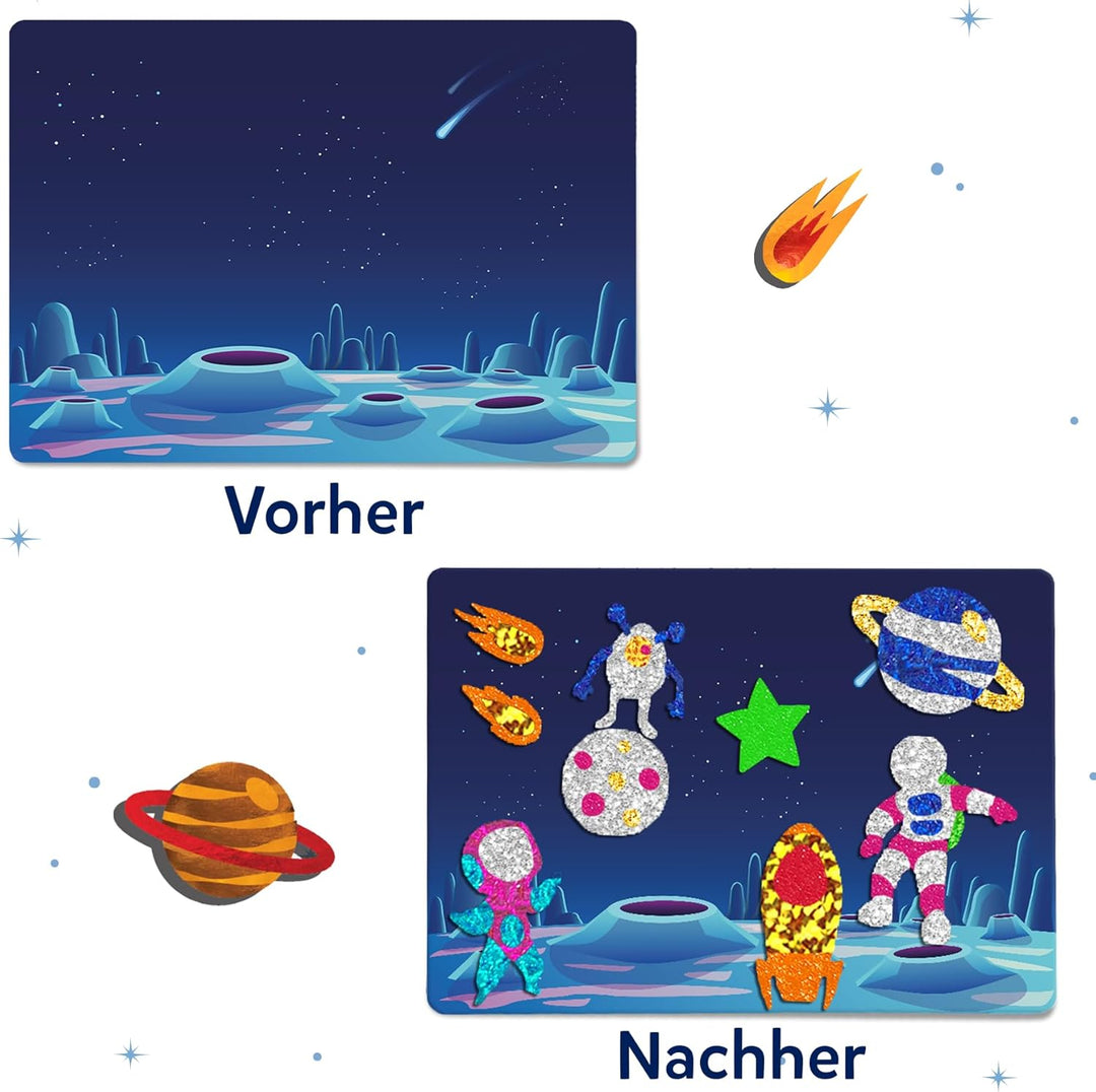 Skillmatics Kunst & Bastelaktivität- Folienspass Auf Im Weltraum, Schmutzfreie Kunst für Kinder, Bas