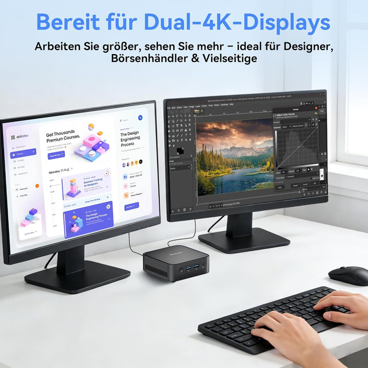 Blackview 2026 MP50 Mini PC mit Tastatur und Maus, AMD Ryzen 5 3500U Mini Computer, Radeon Vega 8 Gr