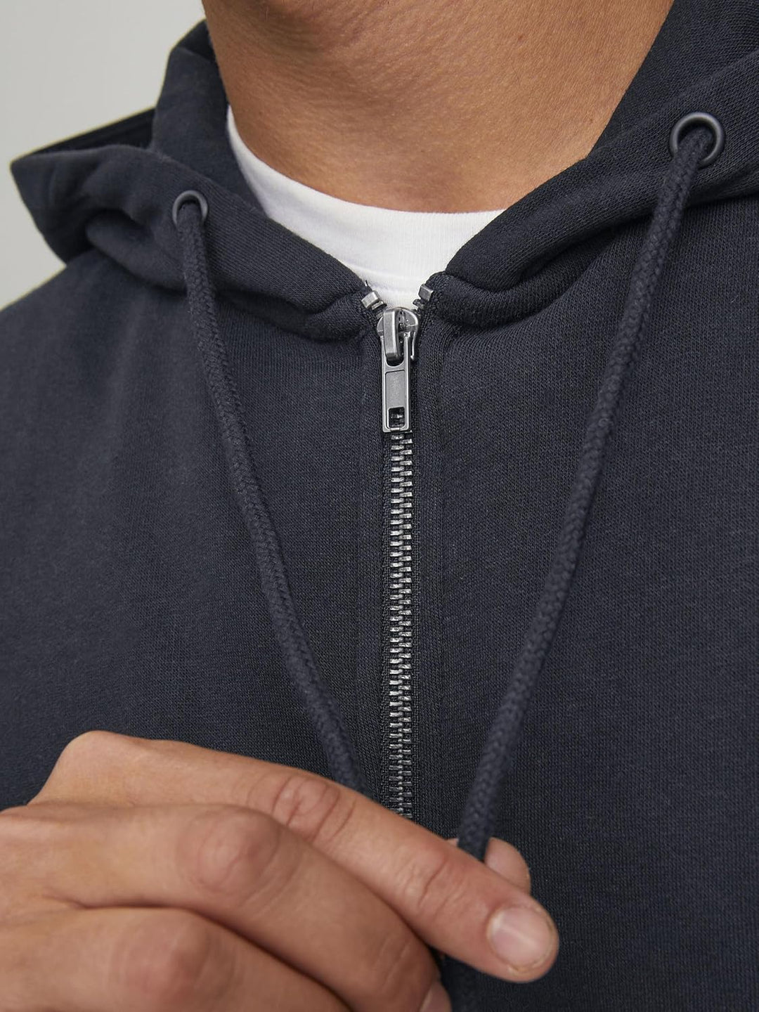JACK & JONES Male Kapuzenjacke Einfarbig Kapuzenjacke S Schwarz, S Schwarz