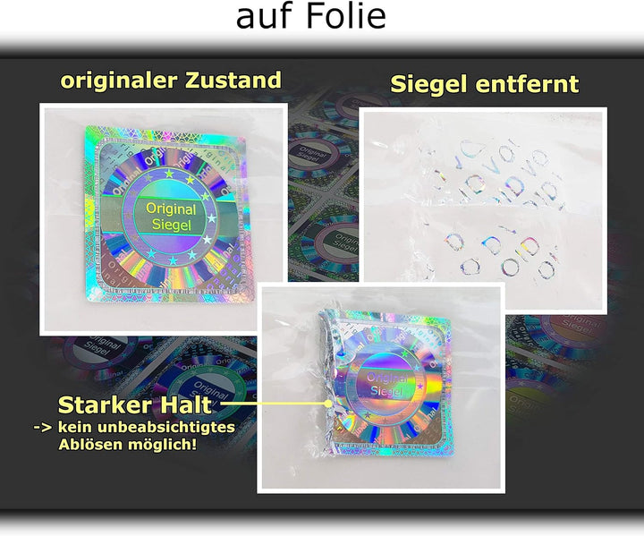 2010 Stk - 3D Hologramm Original-Siegel 25mm - Sicherheitssiegel Qualitäts-Siegel Siegeletiketten Ga