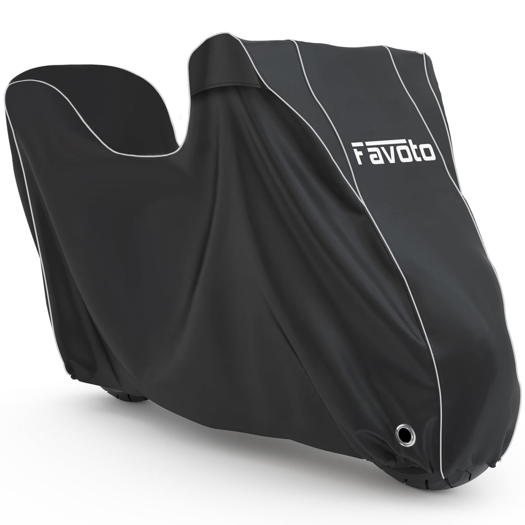 Favoto Motorradabdeckung Wasserdicht Motorrad Abdeckpane Outdoor 300D Oxford für Motorräder Elektror