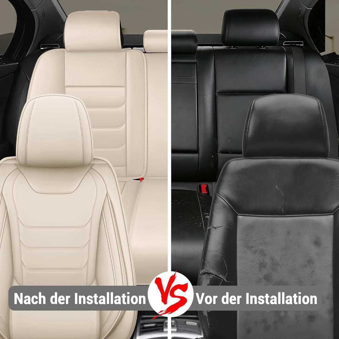 Hukl sitzbezüge Auto für Mercedes-Benz B 180 2005-2026,Passgenau Abnehmbar Waschbar Echtleder 5-Sitz