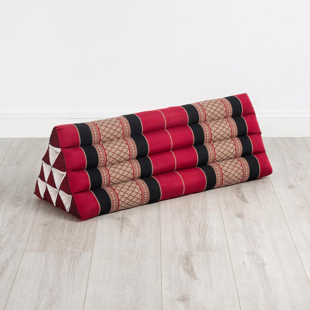 livasia Rückenstützkissen breit für Paare, Dreieckskissen für Garten und Balkon, Keilkissen mit Kapo