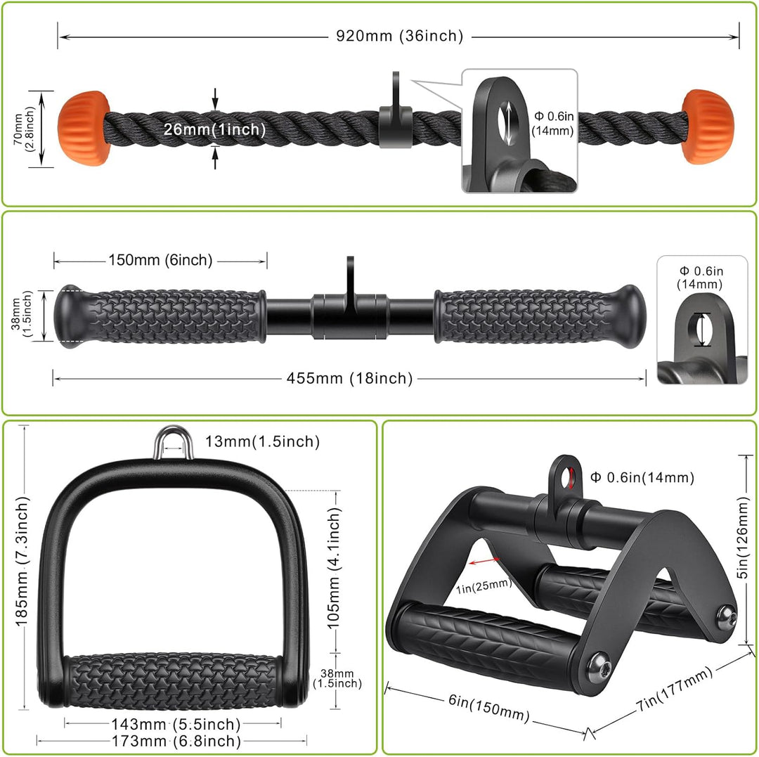 SELEWARE Handles for Cable pulls, Cable pulls kabelzug LAT pulldown bar, kabelzug Fitness Biceps Tri