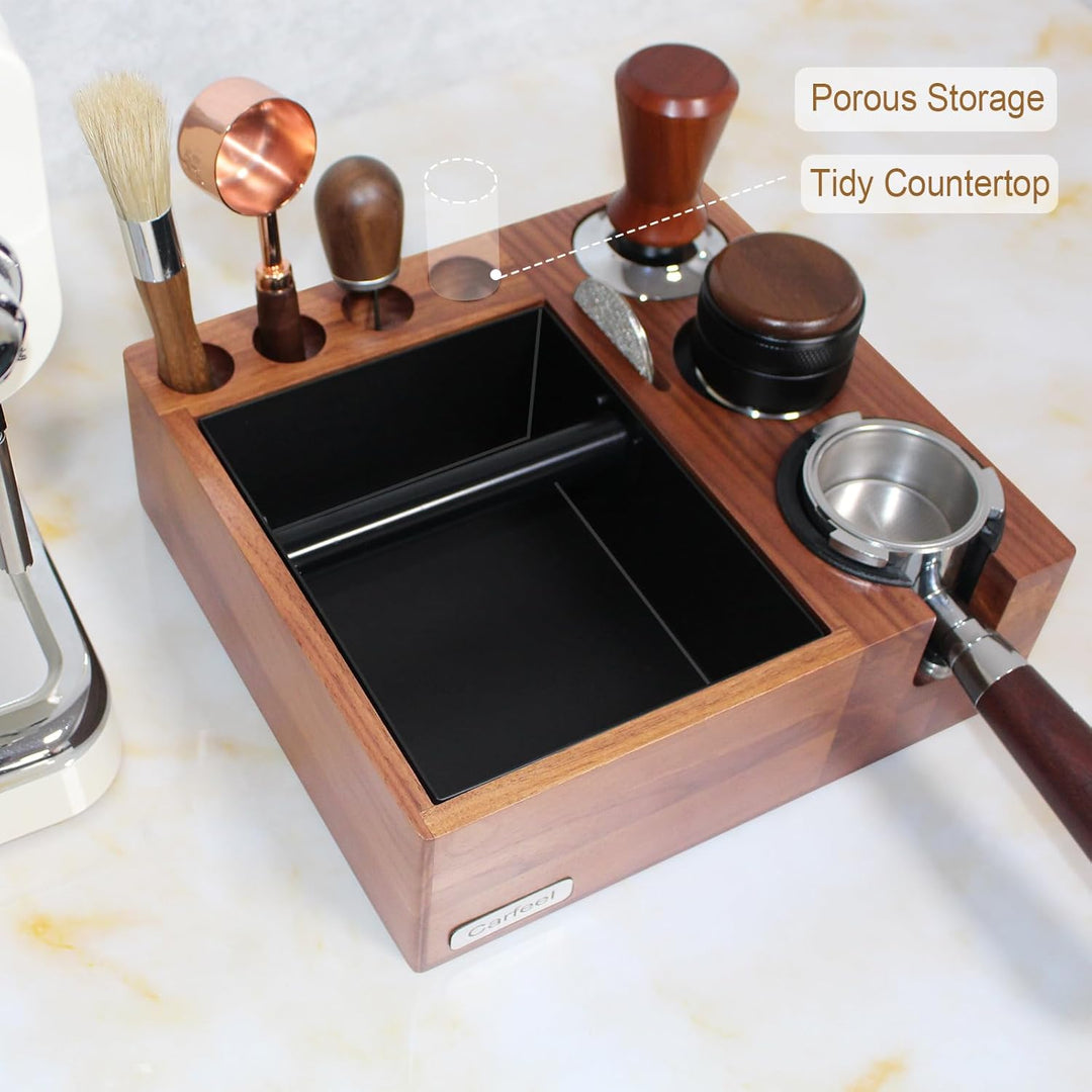 9-in-1-Siebträgerhalter für 51/54 mm Espresso-Tamping-Station mit rutschfester multifunktionaler Esp