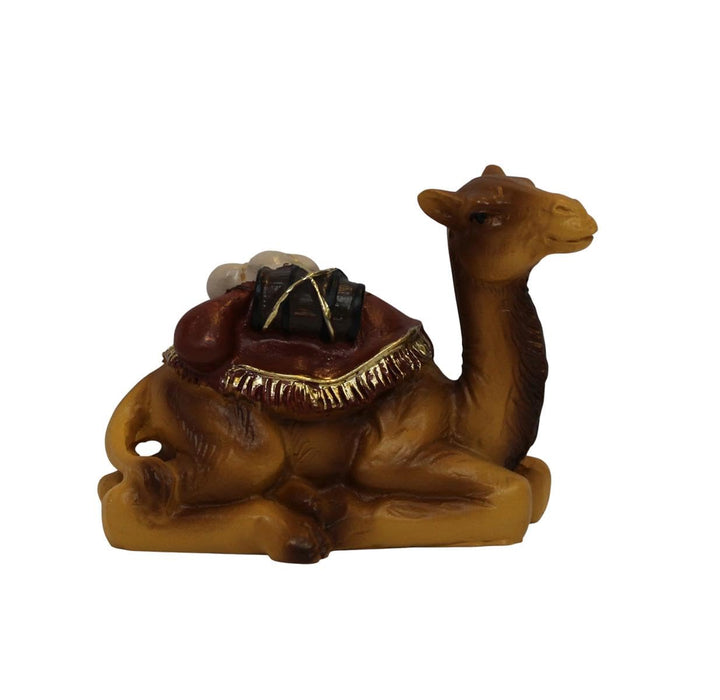 ZICOM Krippenfigur Miniaturfigur Kamel liegend Höhe 5,4cm handbemalt Polyresin Modellbau und Puppenh