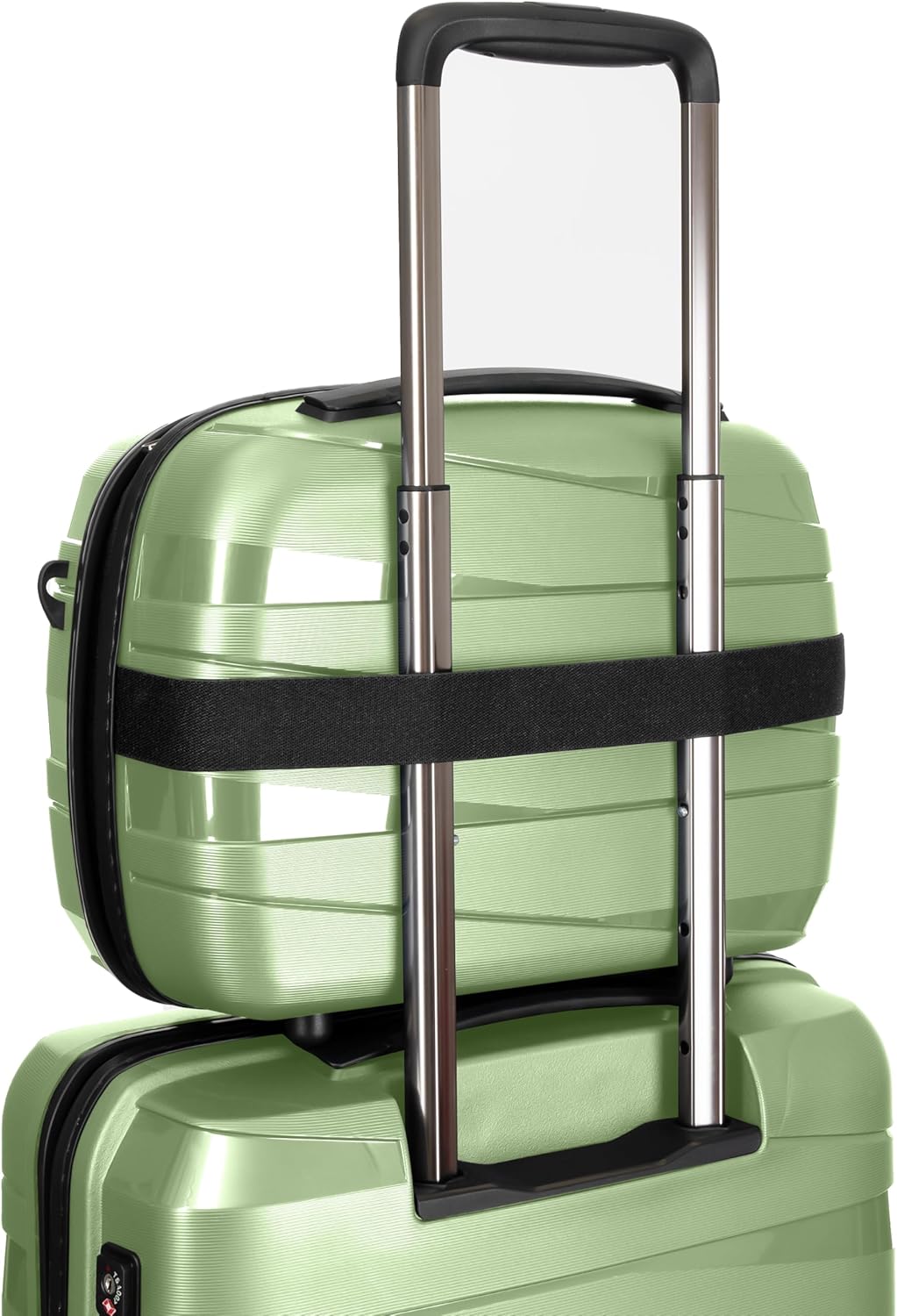 REDOLZ Hartschalen Handgepäck Kosmetik-Koffer | Stabiles Beauty-Case mit Aufsteckfunktion | 34 x 17