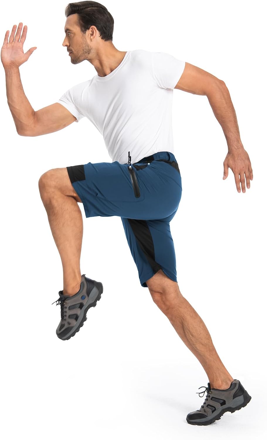 Hiauspor Kurze Hosen Herren, Leichte Wanderhose Atmungsaktiv Schnelltrocknen Cargo Bermuda Shorts El