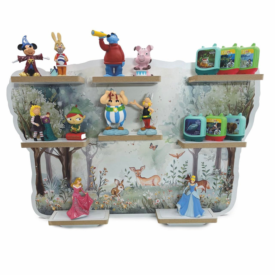 Smagnon Regal für die Toniebox und Tonie Figuren Motiv Tiere im Wald Kinderspielzeug (Nebenregal), N