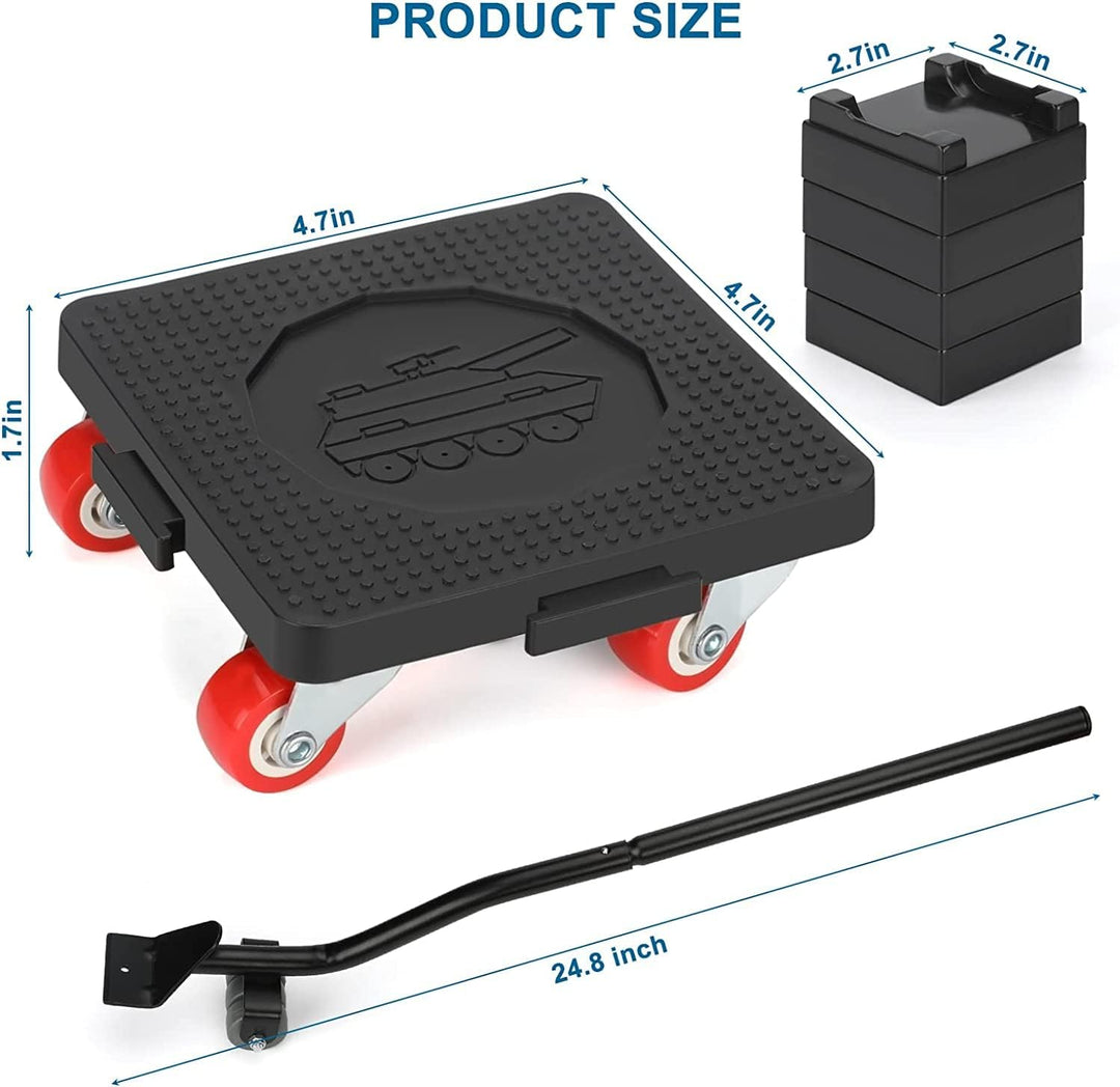 goldenwarm Möbelheber für schwere Möbel 4 Möbelroller mit 5 Stücke 360°Rotation Räder 600KG Belastun