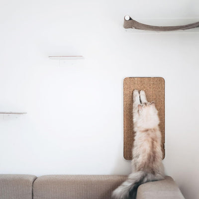 LucyBalu® Katzen Kratzbrett für die Wand I Austauschbare Sisal Kratzmatte mit Metallrahmen | Sisal K