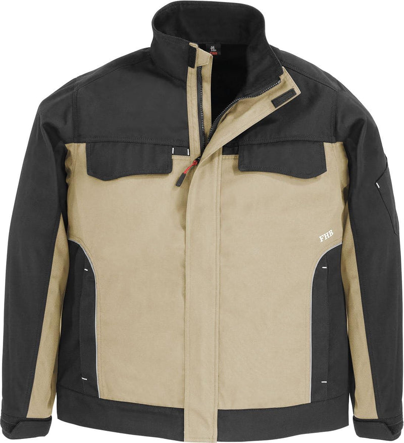 FHB Arbeitsjacke, Ernst, Grösse L, beige / schwarz, 130730-1320-L, L