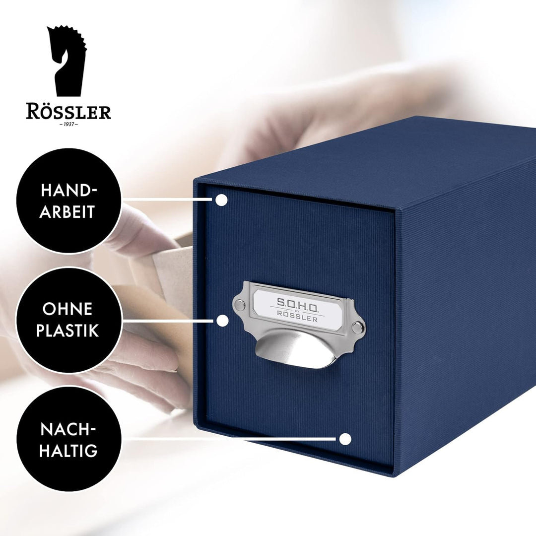 Rössler SOHO CD-Schubladenbox | Schubladen-Aufbewahrungsbox | Organizer mit Schublade | Storage Box