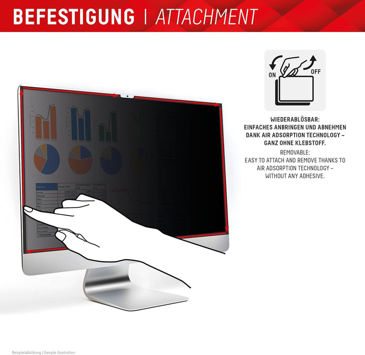 Displex PRIVACY SAFE Magnetischer 2-Wege Blickschutzfilter für Apple iMac 24" M1 (2021)/ M3 (2023)/