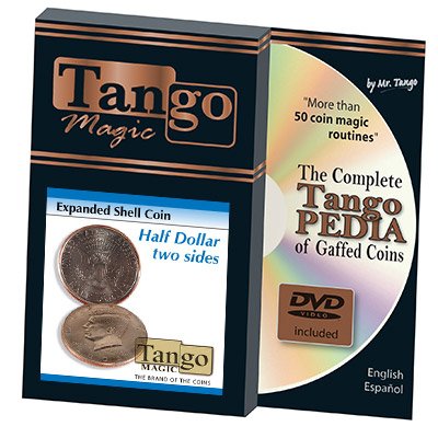 Expanded Shell Half Dollar (Two Sided w/DVD)D0006 by Tango - Trick