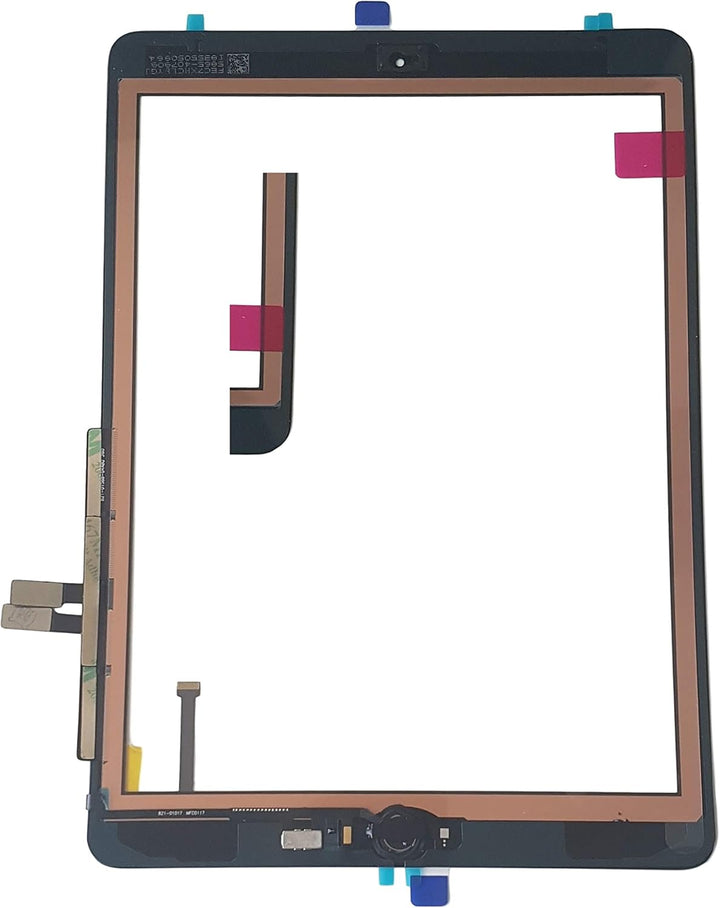 Smartex® Touch Screen Glas Digitizer SCHWARZ kompatibel mit iPad 6 (2018) - Home Button, Aufkleber u