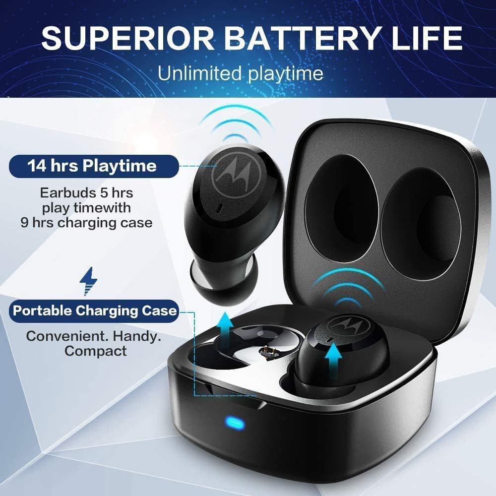 Motorola Lifestyle Vervebuds 100 - Bluetooth In-Ear Kopfhörer (kabellos) - 14 Std - IPX5 Waterproof