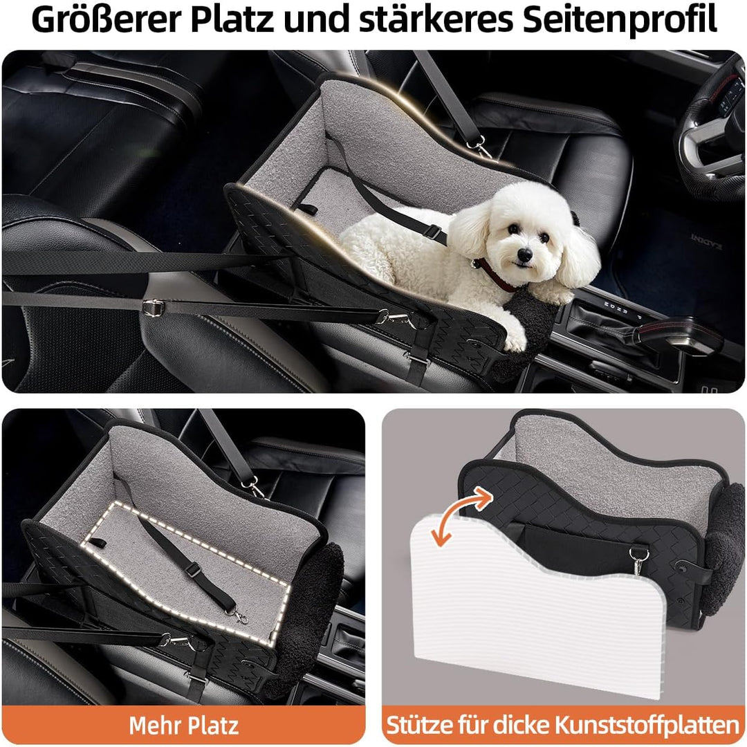 Auto-Hundesitz für Kleine Hunde & Katzen | Sicherer Hunde-Sitz mit Doppelter Befestigung, Wasserdich