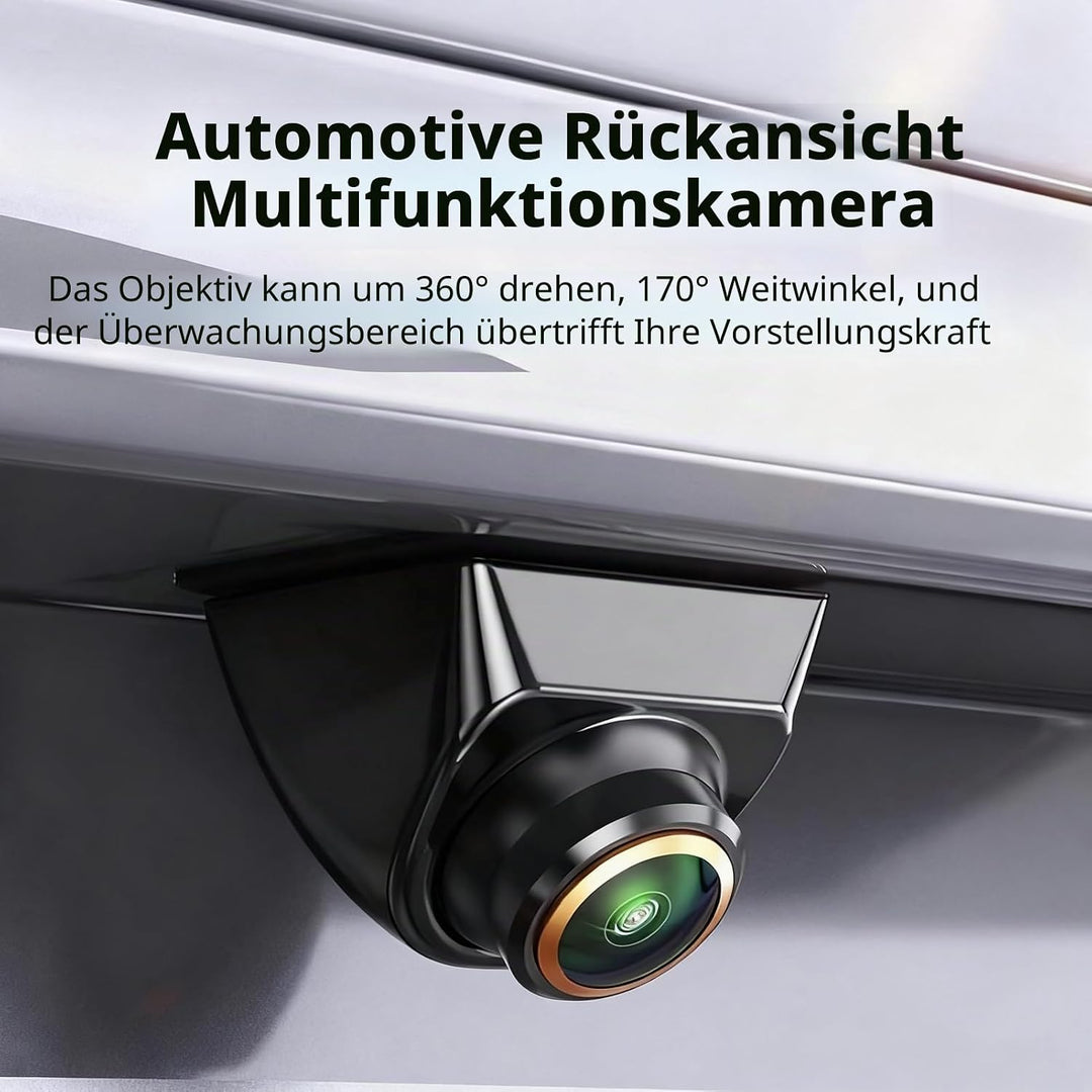 1080P 170° Weitwinkel Nachtsicht Rückfahrkamera,360° Drehbar, IP69 Wasserdicht,Kompatibel mit LCD/TF