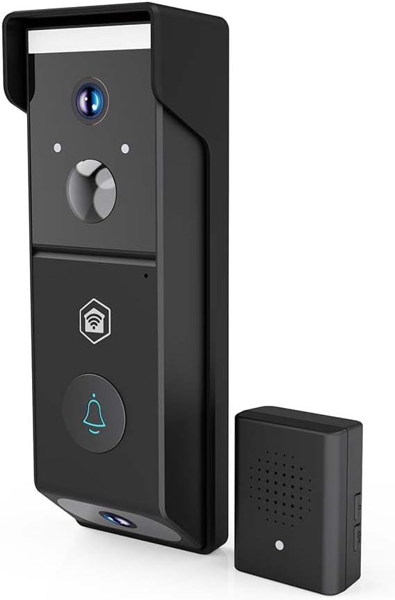 Nedis WIFICDP31BK – WLAN Video Türklingel – Dual Lens – 4 MP 1080p – 115° Weitwinkel – Farbige Nacht