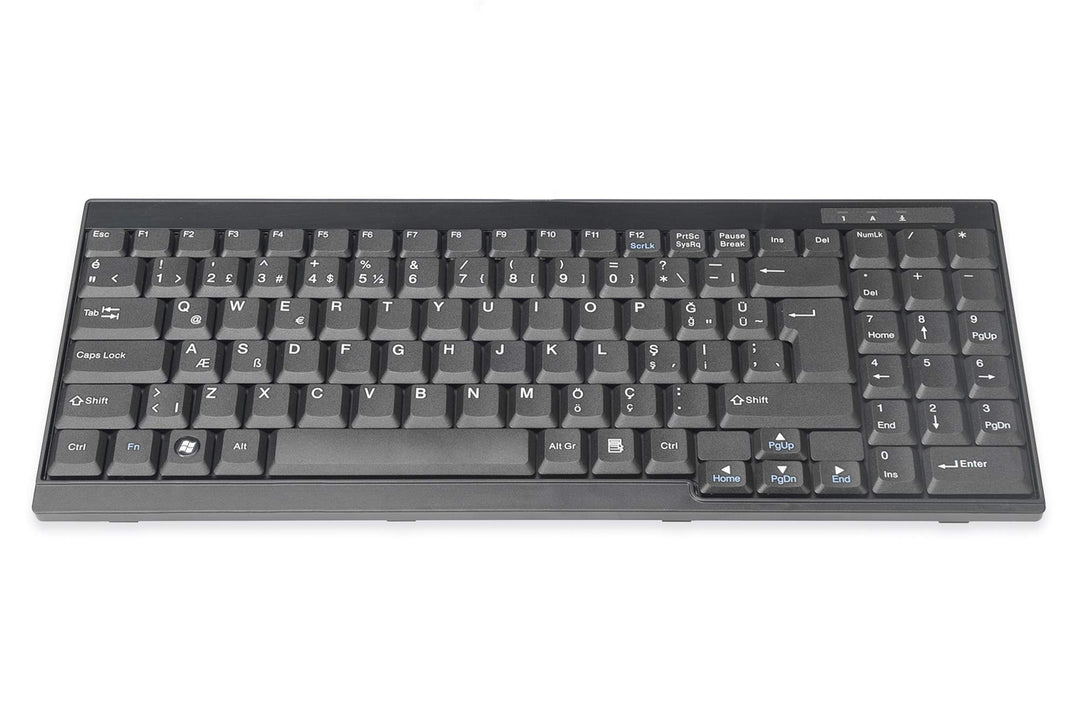 DIGITUS Tastatur für LCD KVM Konsolen von DIGITUS, Türkisches Layout, QWERTY, USB, Schwarz Tastatur