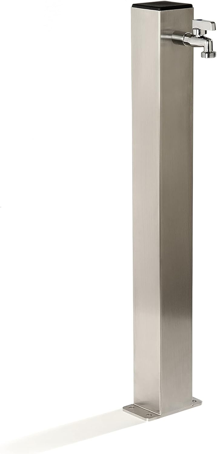 SchneckMetall Wasserzapfstelle Edelstahl Wassersäule Wasserverteiler 100cm WSQ8010