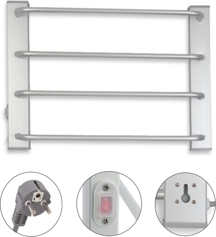 FISHTEC - Trockner Elektrisches Handtuch Wandmontage 60W - Ohne Thermostat - Handtuchhalter Badezimm