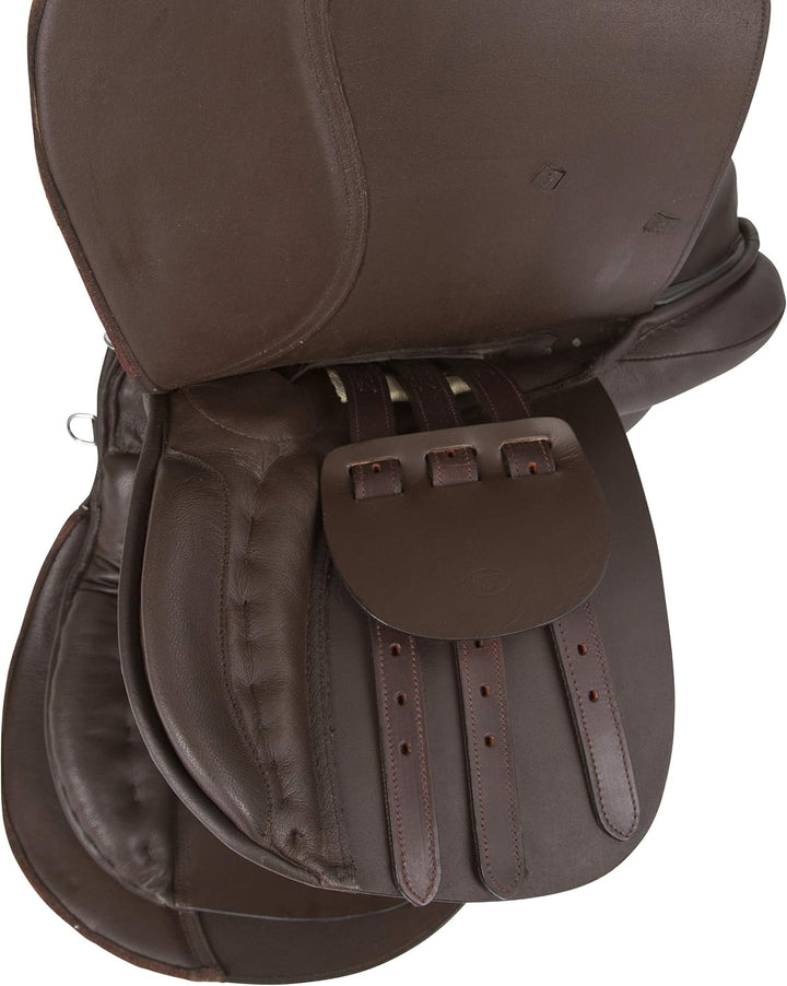 Kerbl 32198 Hafl.-Sattelset braun (incl.Gurt,Decke,Steigbügel,-riemen) braun Haflinger: 17.5 inches,