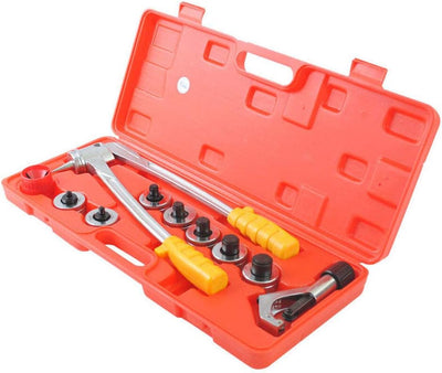Futchoy 10-28mm Rohrexpander Aufweitzange Rohraufweiter Set mit Rohrabschneider und 7 Aufweitköpfe,