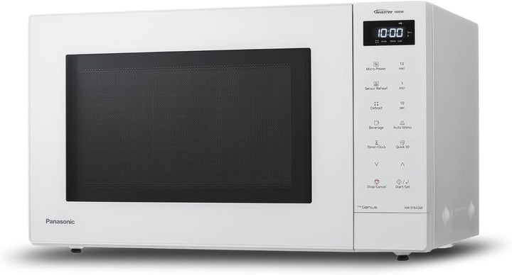 Panasonic NN-ST64QWEPG 32L Inverter Solo Mikrowelle, 1000 Watt Leistung, 20 Automatikprogramme, Quic