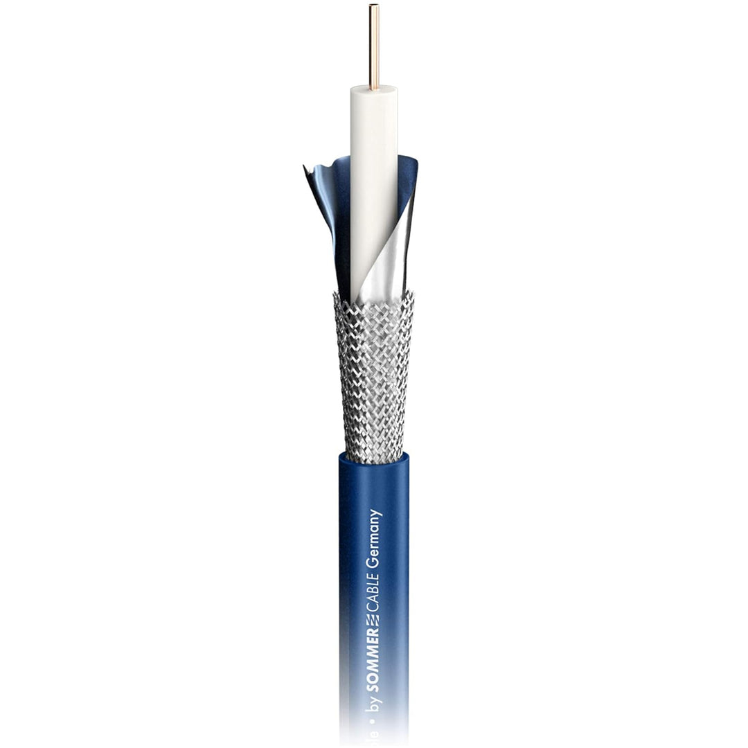 Sommer Cable 7,5m 12G 6G 3G SDI Video-Kabel 4K UHD HD-SDI (HDTV) SC-Vector 0.8/3.7 1 x 0,80 mm² blau