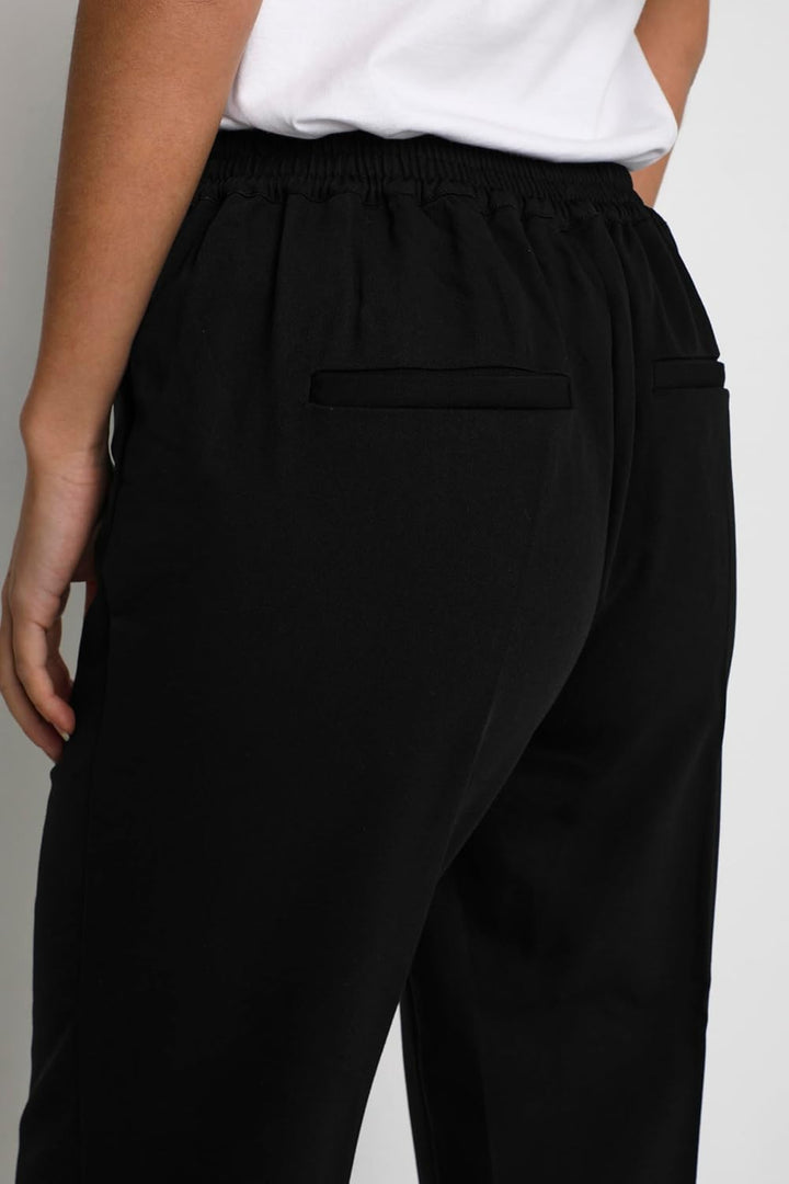 Kaffe Damen Hose Kaffe Women's Pants Tailored Cropped Wide Leg Seamline 32 Black Deep, 32 Black Deep