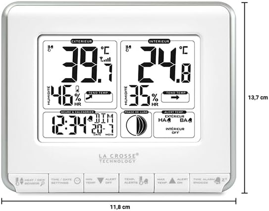 La Crosse Technology WS6812 Wetterstation, Farbe Silber