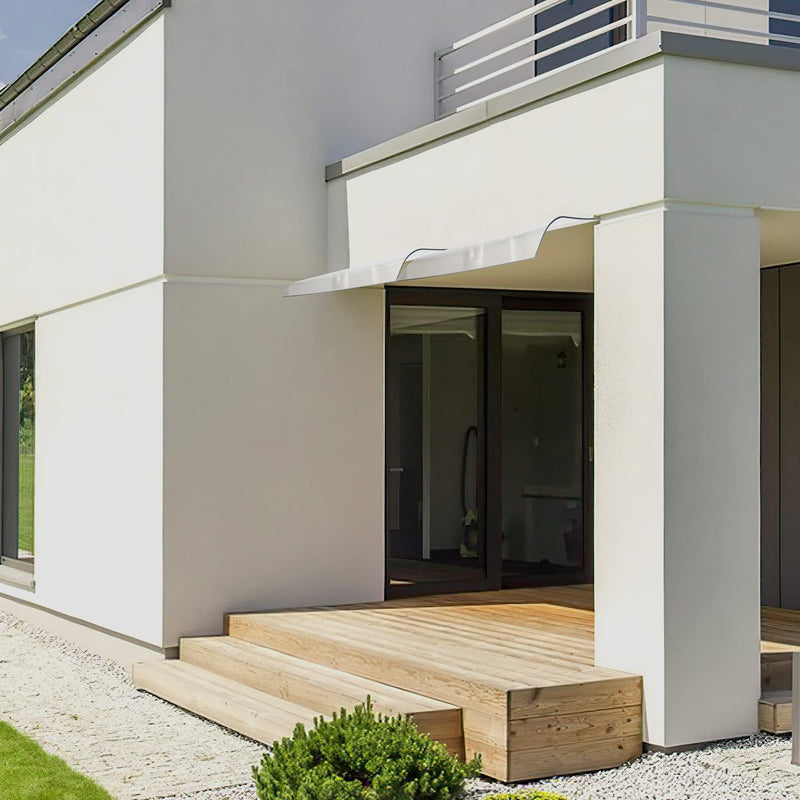 Vigevee Vordach für Haustür 40x80cm Transparent Polycarbonat Pultvordach Pultbogenvordach Überdachun