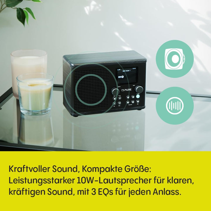 Pure Classic H4i – Internetradio mit WLAN, DAB+ & FM, Bluetooth 5.3, USB – 10W Lautsprecher – 2,4" F