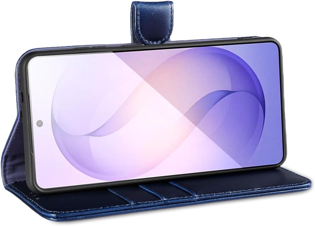 LENSUN Handyhülle für Samsung Galaxy S26 Ultra Echtleder, Premium Leder Hülle [Brieftasche][Standfun