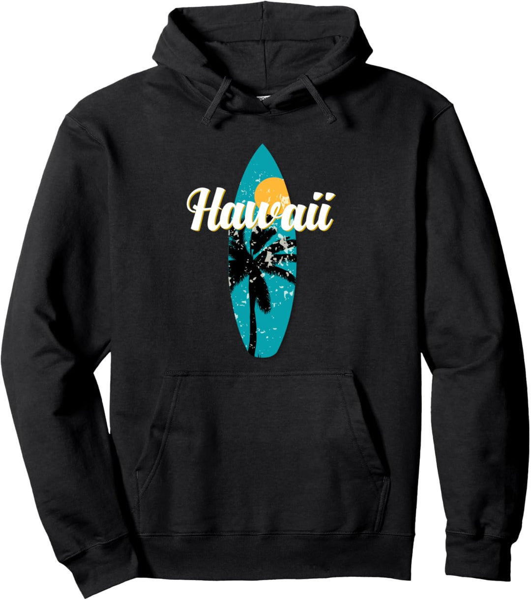 Hawaii Surfen Aloha Vintage Retro Surfbrett Strand Surfer Pullover Hoodie