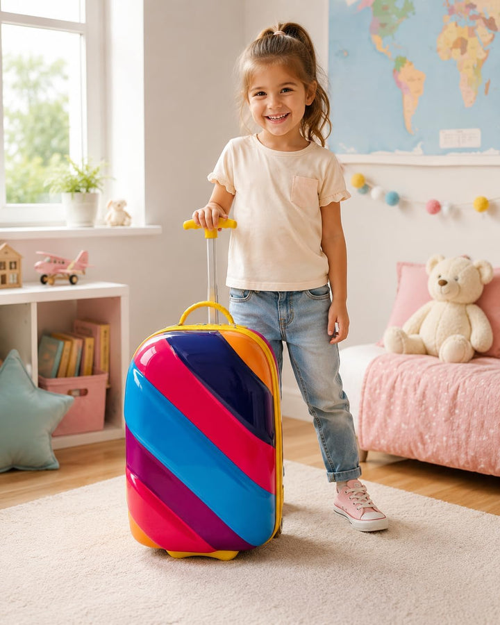Bayer Chic 2000 - Bouncie Kinder-Trolley Rainbow, Kindergepäck, Kinderkoffer, bunt, 46 cm