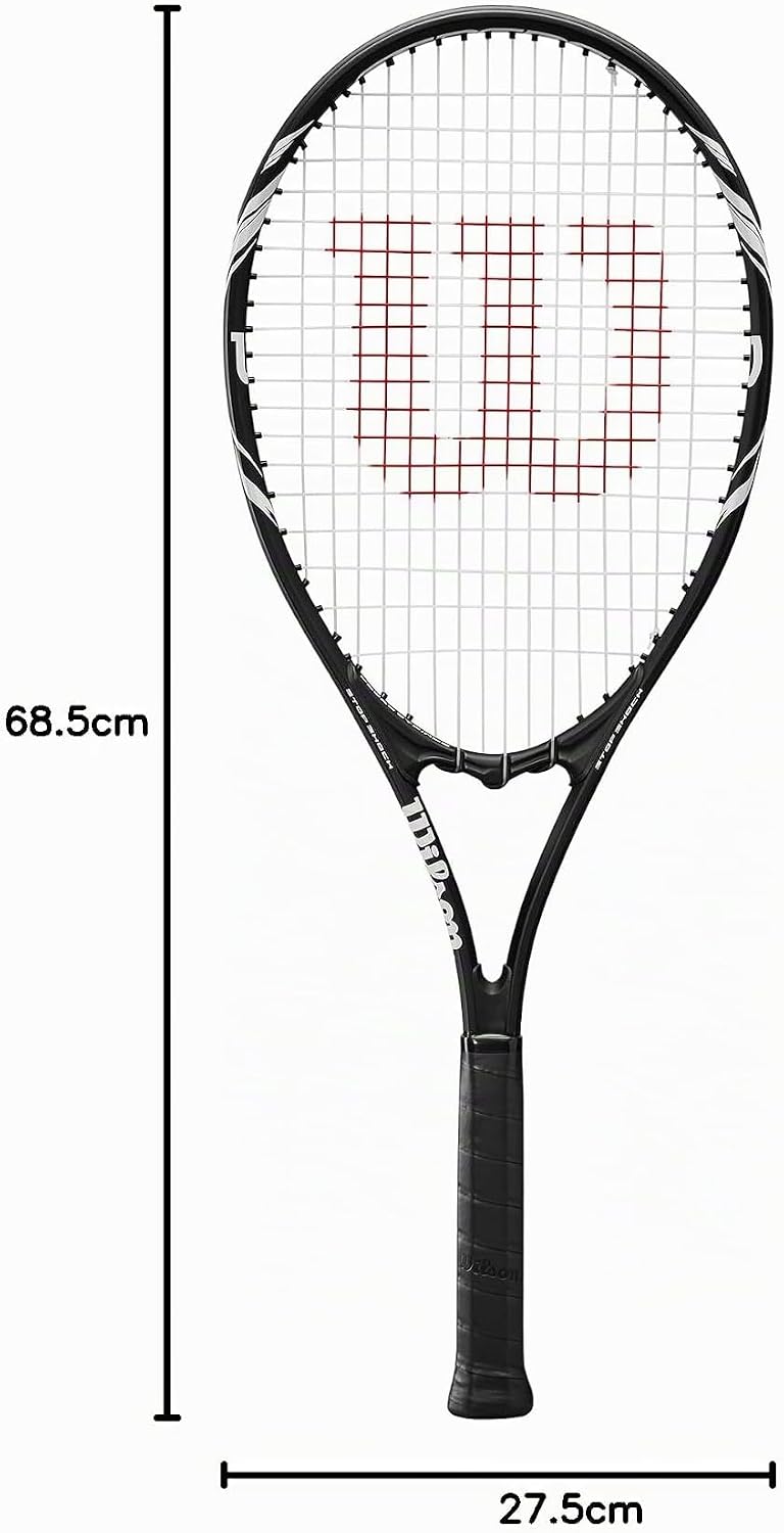 Wilson Federer Erwachsene Tennisschläger (verschiedene Bundle-Optionen) Black/White Series Nur Schlä