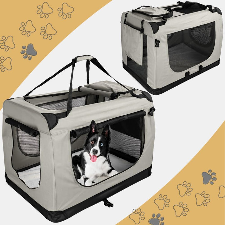 Faltbare Hundebox Transporttasche Transportbox Auto für Katze Hunde Grosse Kleine Box Bag Bed Decke