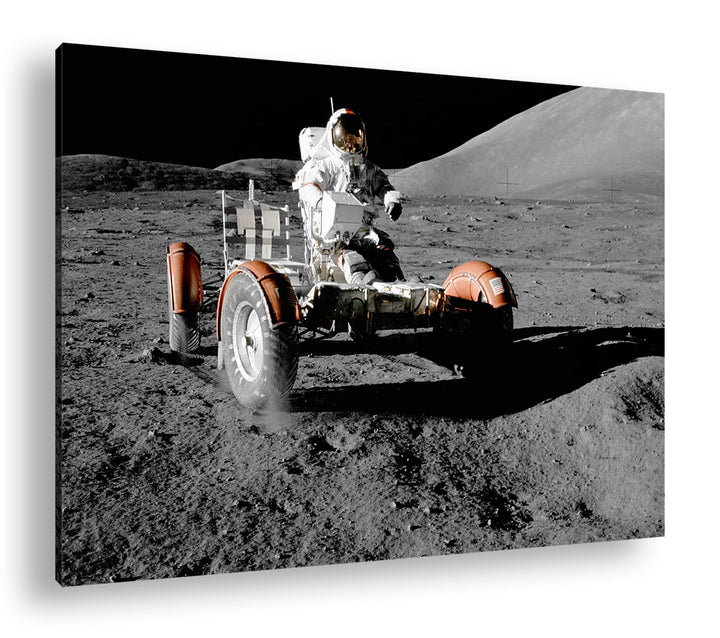 der Mond Rover Format: 80x60 als Leinwandbild, Motiv fertig gerahmt auf Echtholzrahmen, Hochwertiger