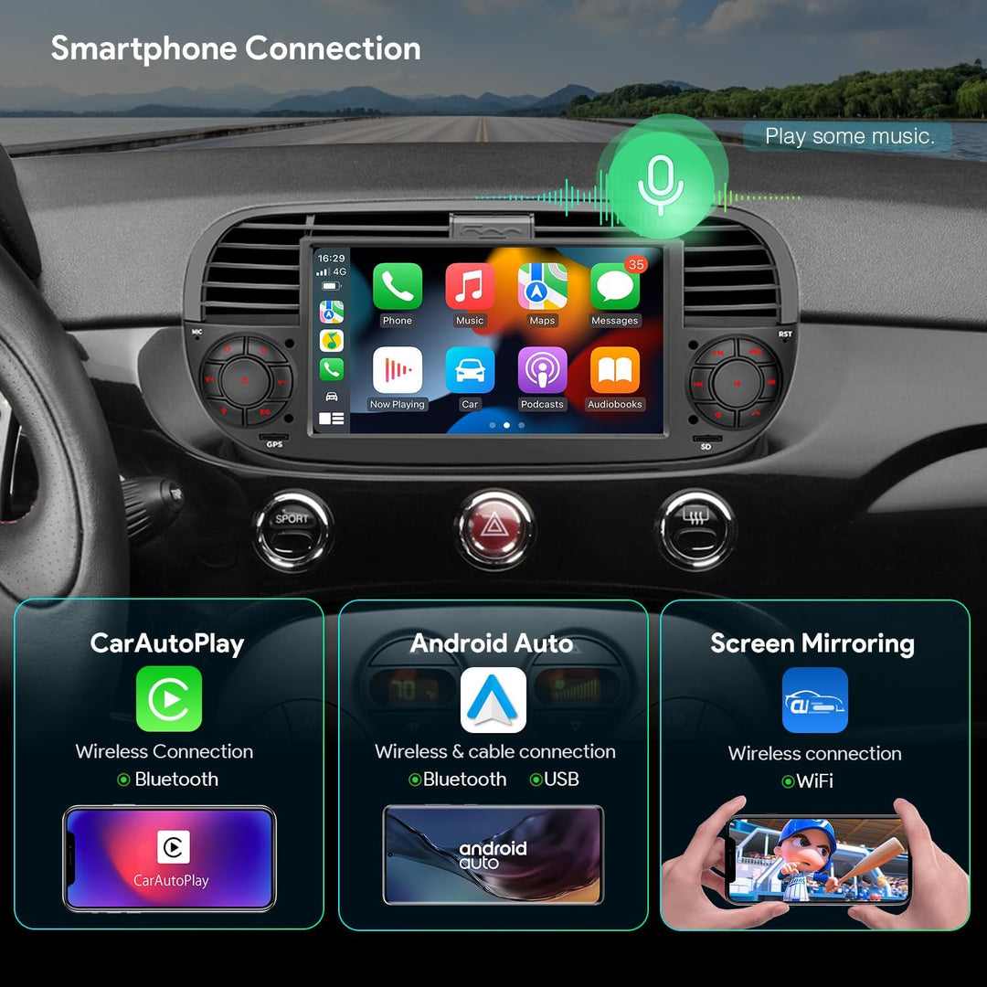 XTRONS 7 Zoll Android 13 Autoradio Octa Core 4GB 64GB Eingebautes 4G LTE CarAutoPlay/Android Auto/DS