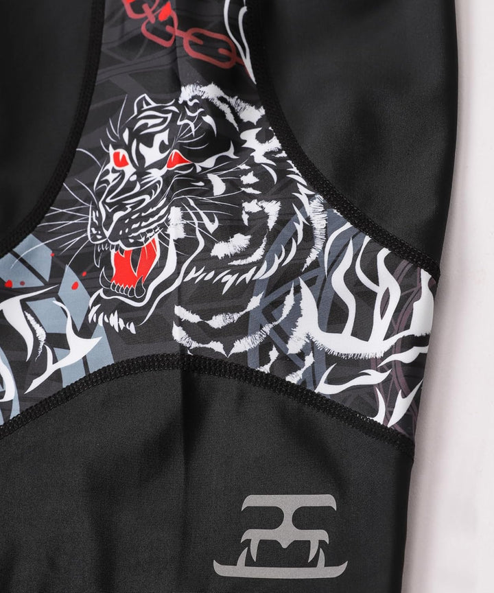 HUGE SPORTS Herren Splice Schwimmhose Kompression Jammer Lang Wilde Serie S Tiger, S Tiger