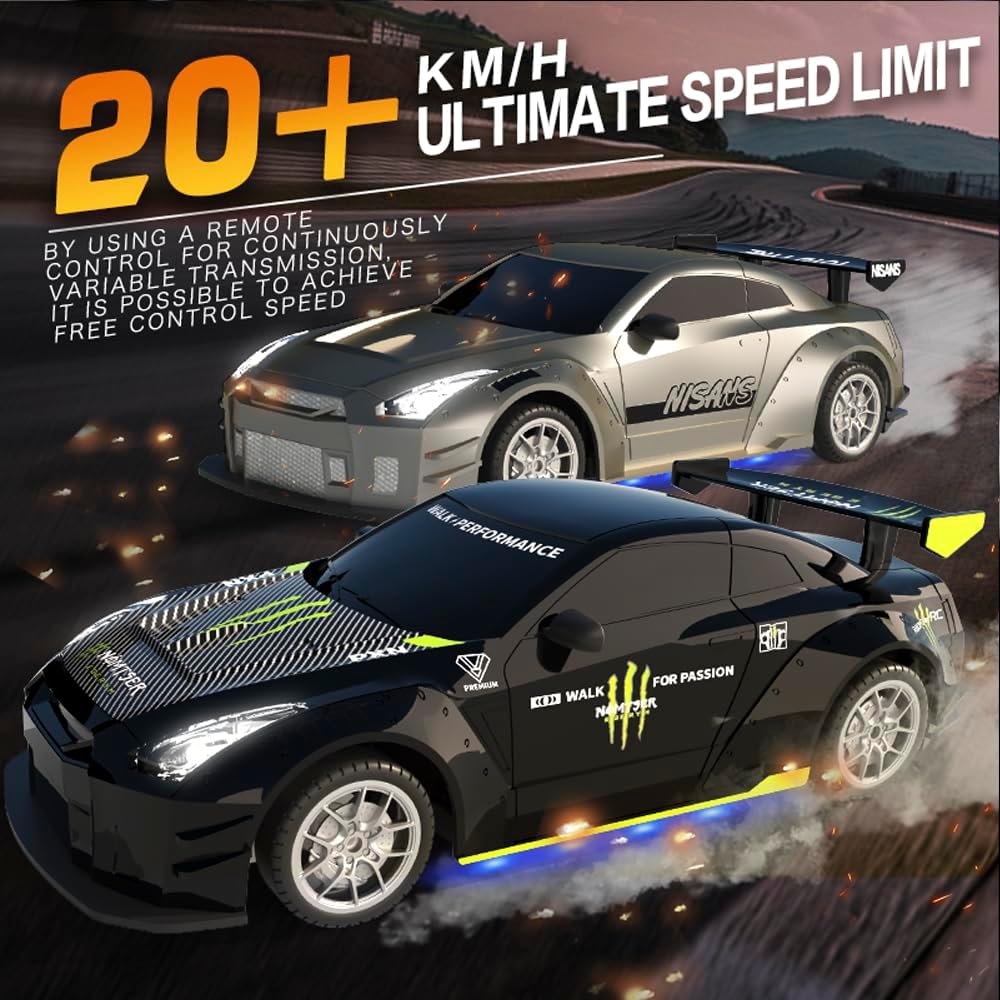 Ferngesteuertes Auto 1:24 Scale Drift Car 4WD 2.4GHz RC Drift Auto 20KM/H Hohe Geschwindigkeit Rennw
