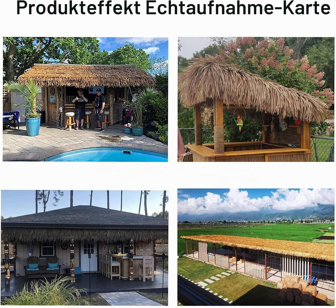 JCPSH 2Generation Künstlicher Palmdach Paneele,PE Keine Fäulnis Und Keine Wartung,for Tiki Bar Garte