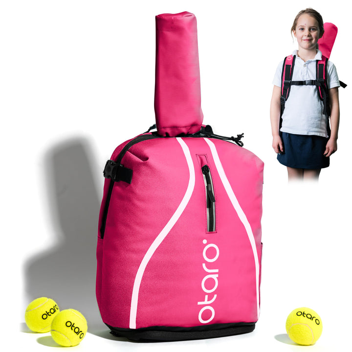 Otaro Tennisrucksack Kinder (19L) | Premium | Inkl. Separierten Schuhfach & Schlägerschutz | Deutsch