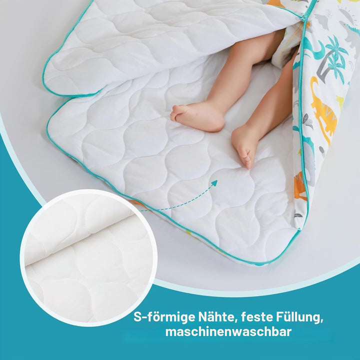 Schlafsack Baby 3.5 Tog Baby Winter Schlafsack Kinder Schlafsaecke aus Bio Baumwolle Verschiedene Gr