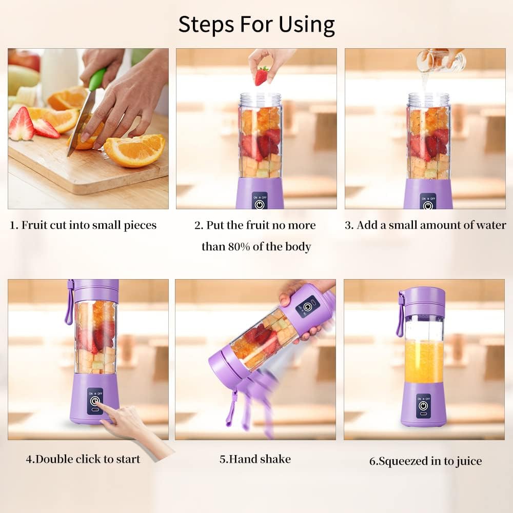 Mixer Smoothie Maker, Elektrischer USB-Entsafter Mixer, Tragbarer Mini-Mixer für Shakes und Smoothie
