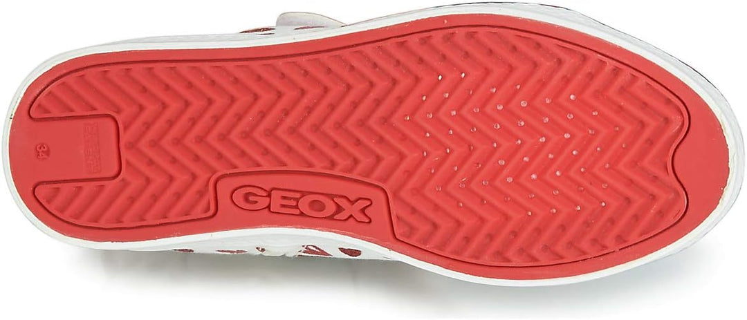 Geox Mädchen Jr Ciak Girl A Sneakers 30 EU Weiss White Red C0050, 30 EU Weiss White Red C0050